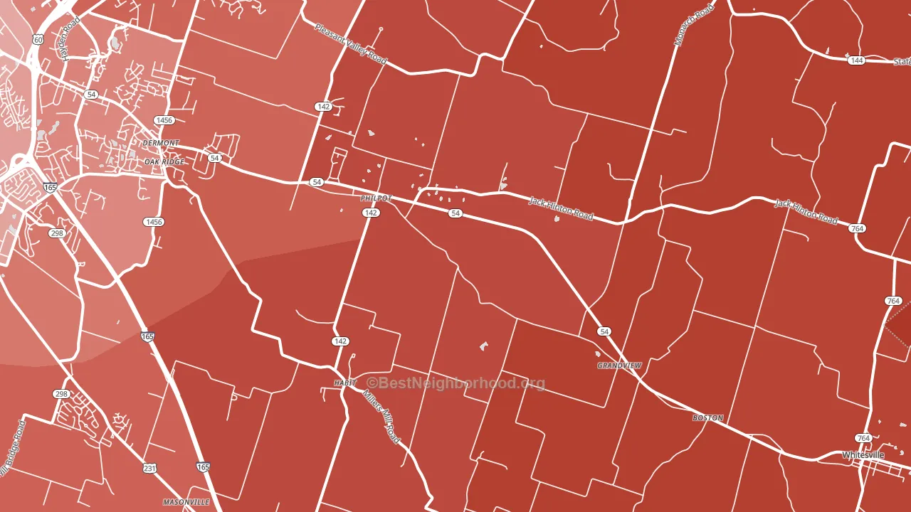 Philpot, KY block-group political-lean map