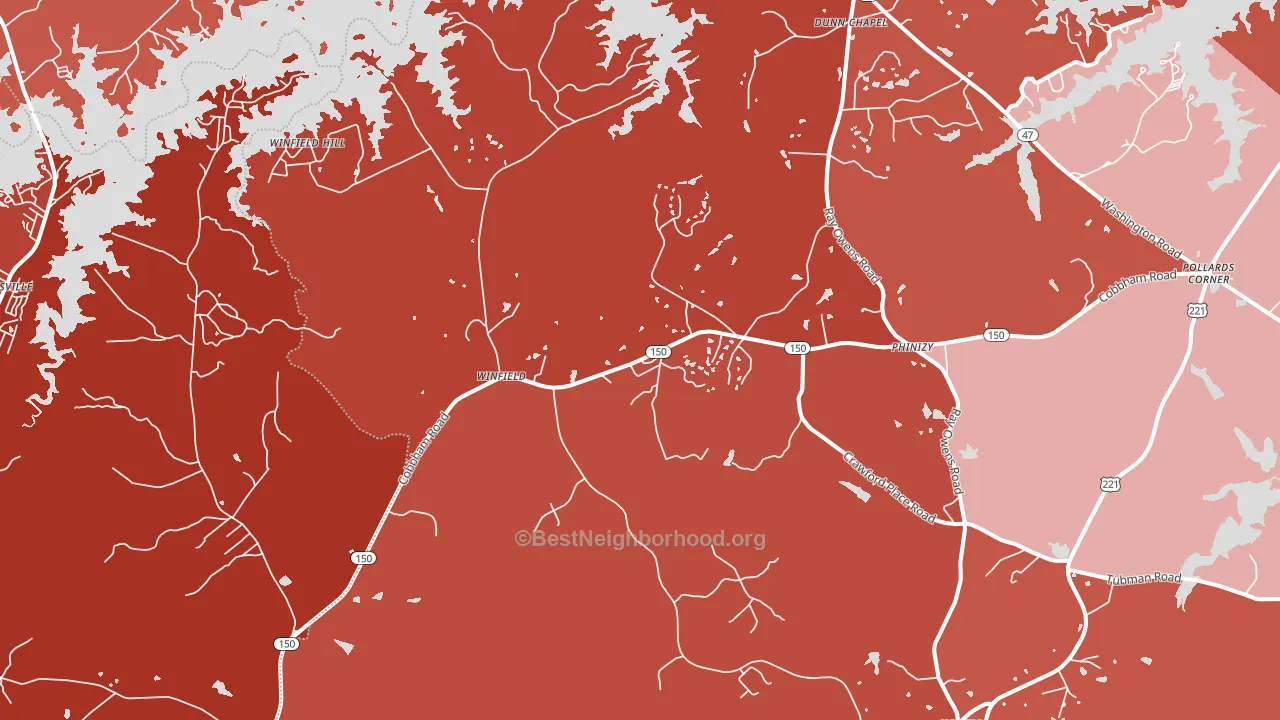 Phinizy, GA block-group political-lean map