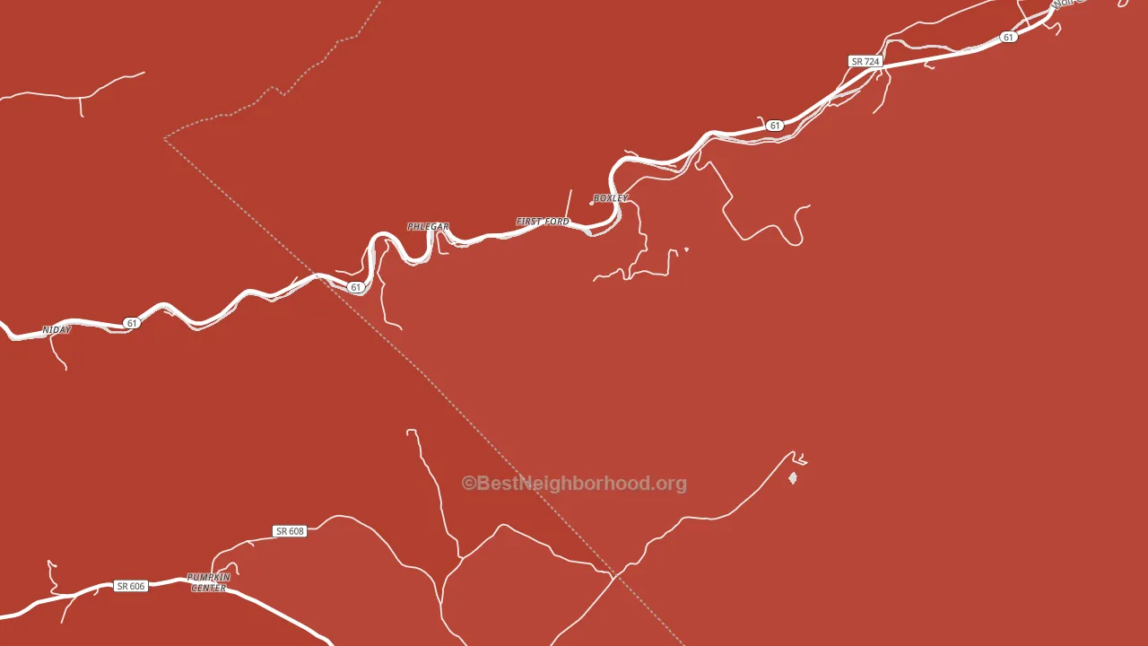 Phlegar, VA block-group political-lean map