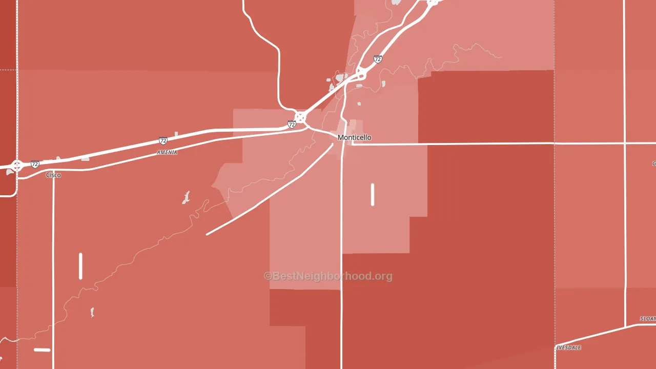 Piatt County, IL block-group political-lean map