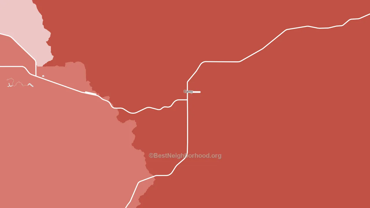 Picabo, ID block-group political-lean map