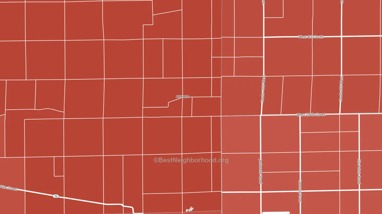 Pickard, IN block-group political-lean map