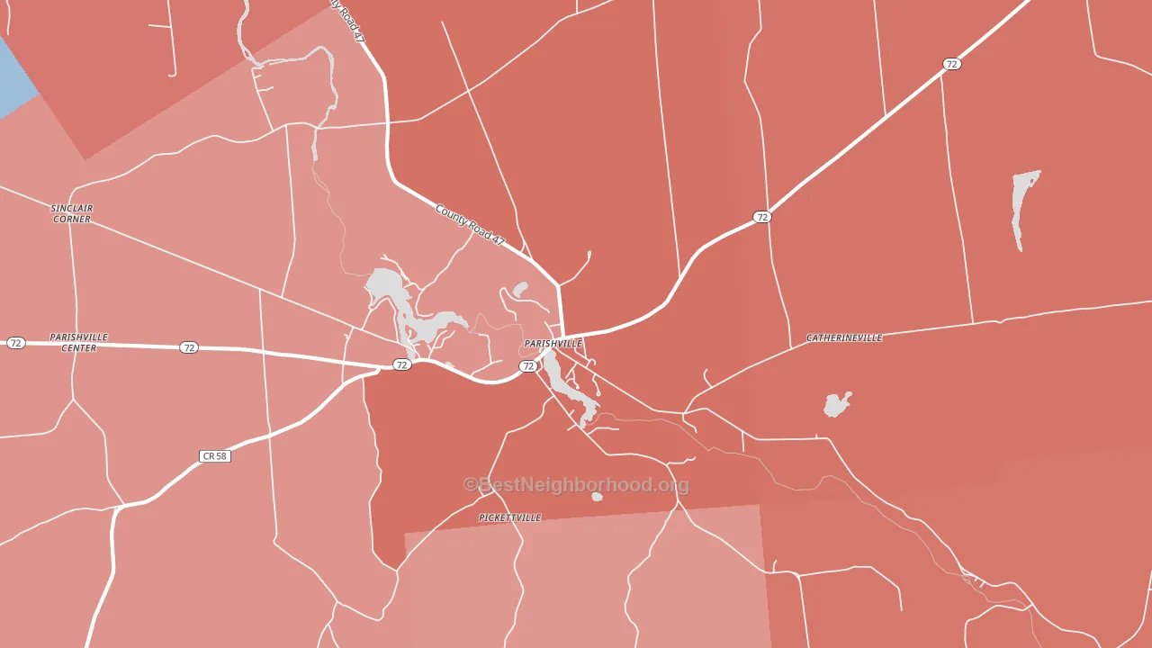 Pickettville, NY block-group political-lean map