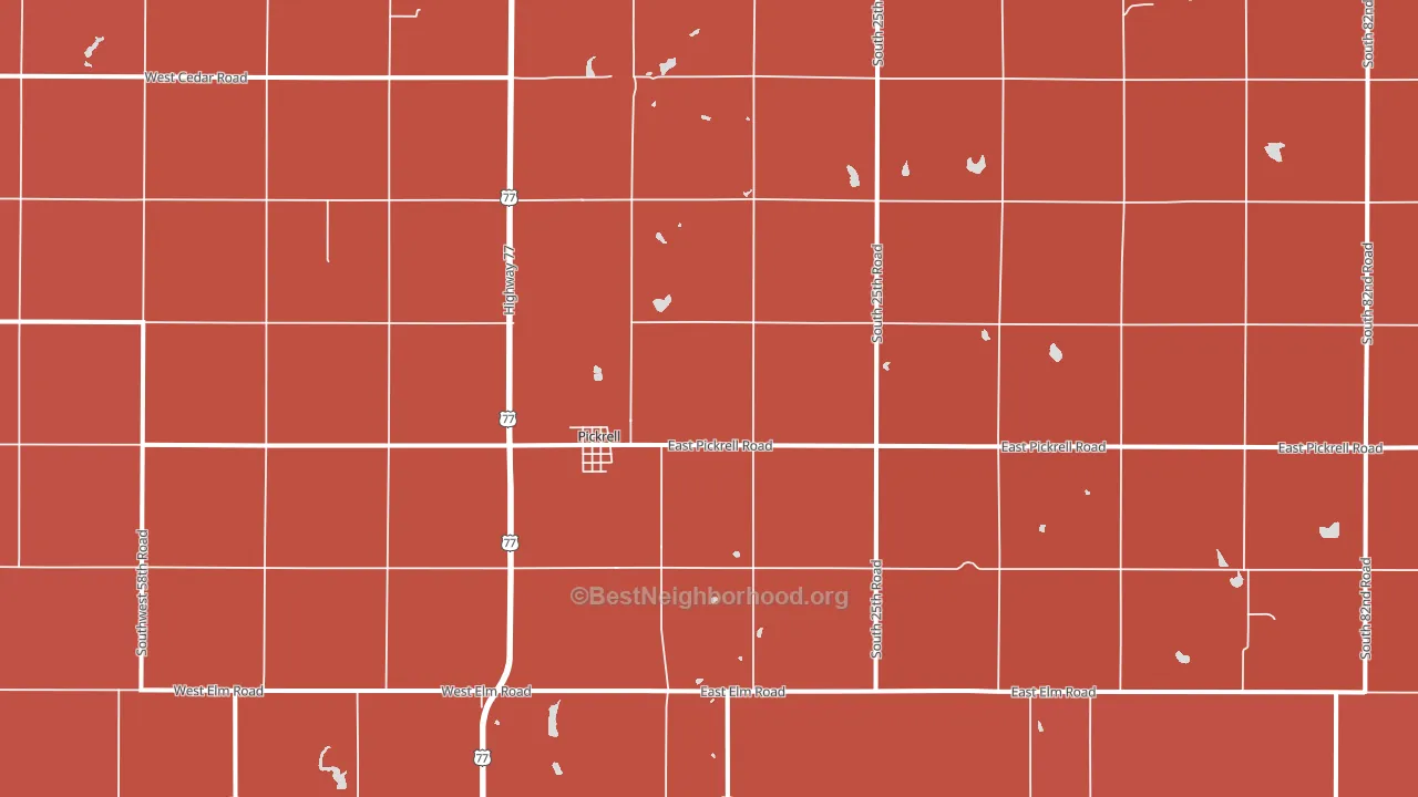 Pickrell, NE block-group political-lean map