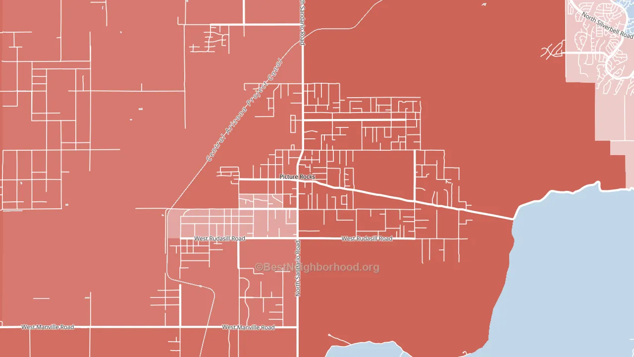 Picture Rocks, AZ block-group political-lean map