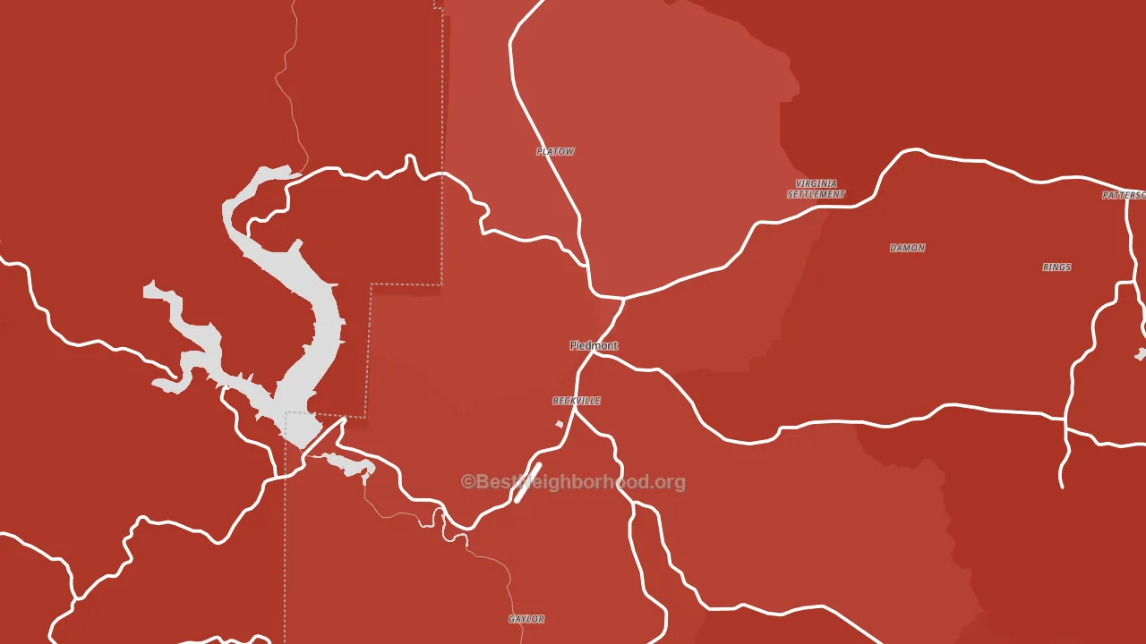 Piedmont, MO block-group political-lean map
