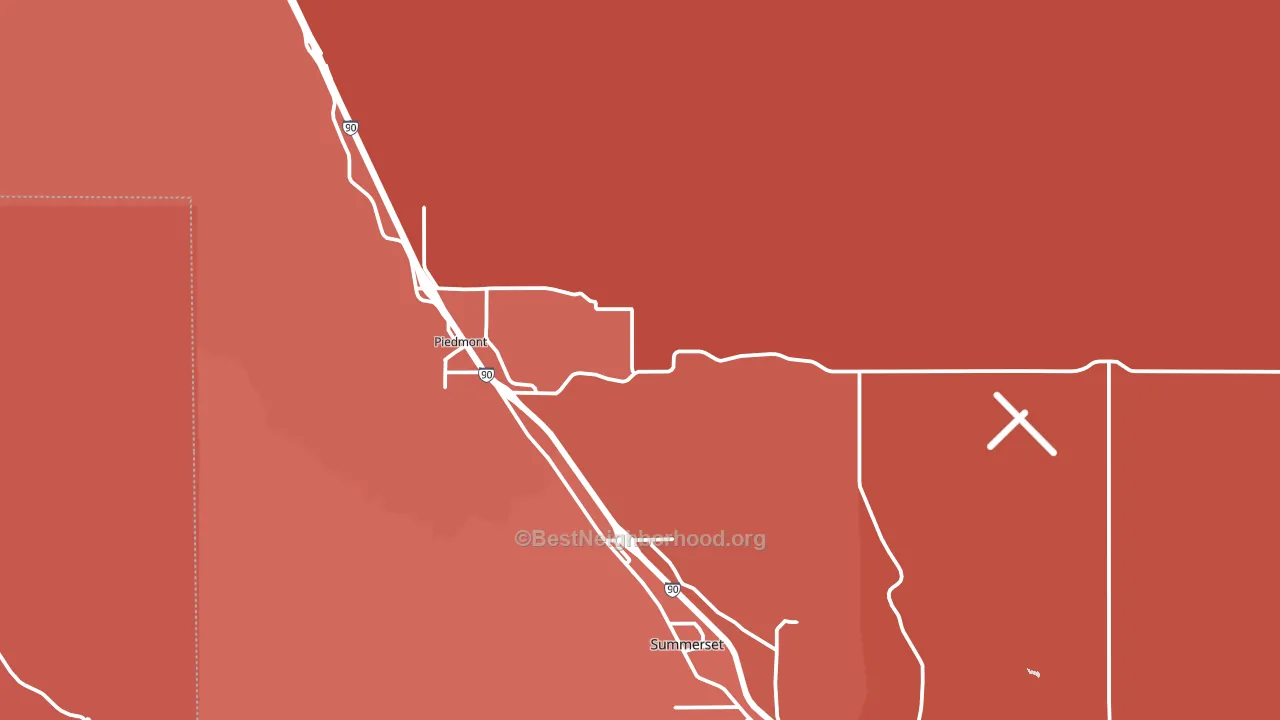 Piedmont, SD block-group political-lean map