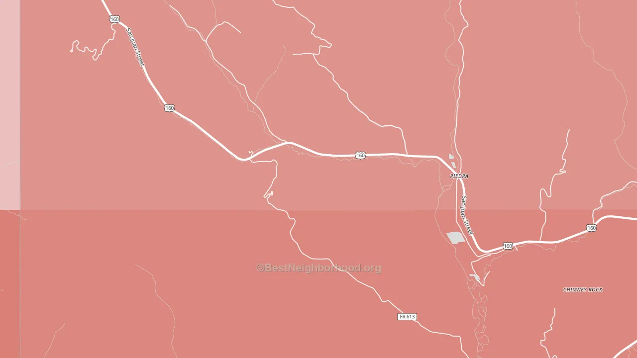 Piedra, CO block-group political-lean map
