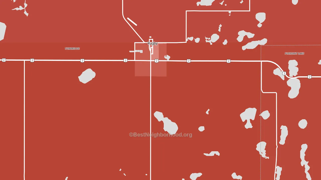 Pierce County, ND block-group political-lean map