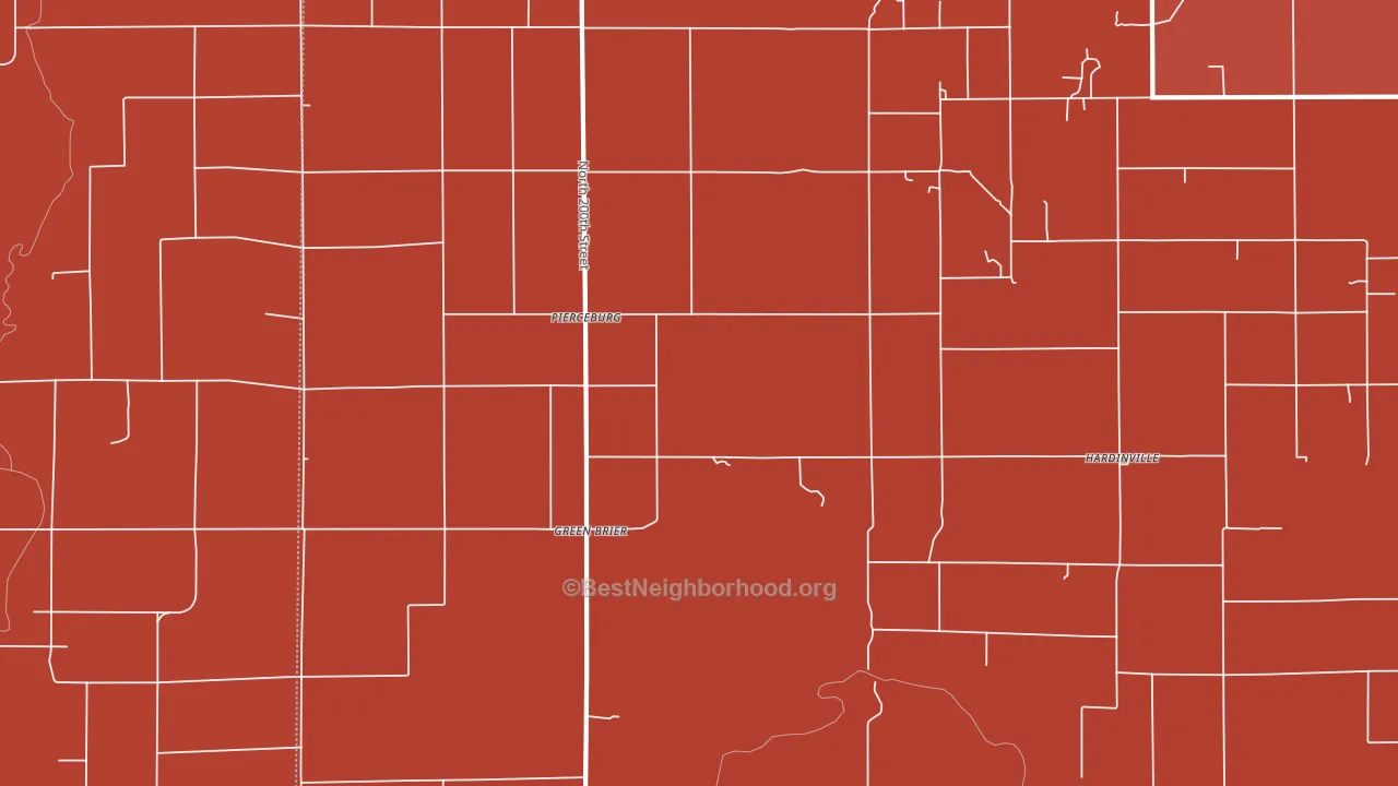 Pierceburg, IL block-group political-lean map