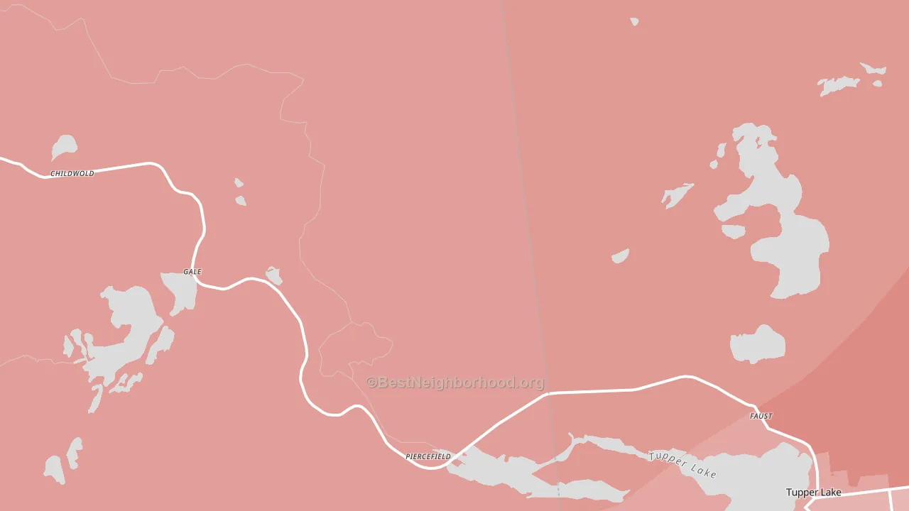 Piercefield, NY block-group political-lean map
