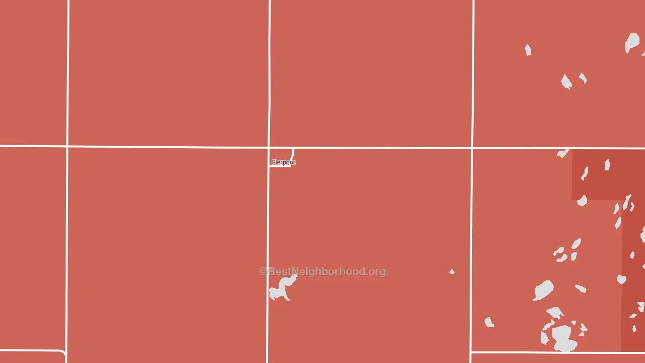 Pierpont, SD block-group political-lean map
