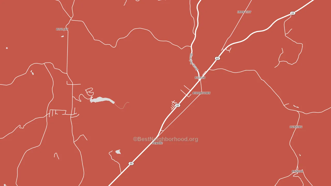 Pigeon, PA block-group political-lean map