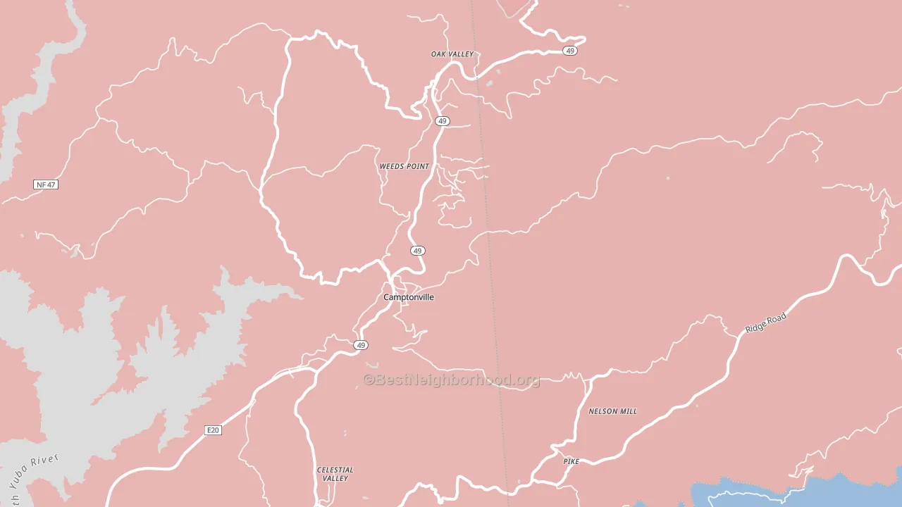 Pike, CA block-group political-lean map