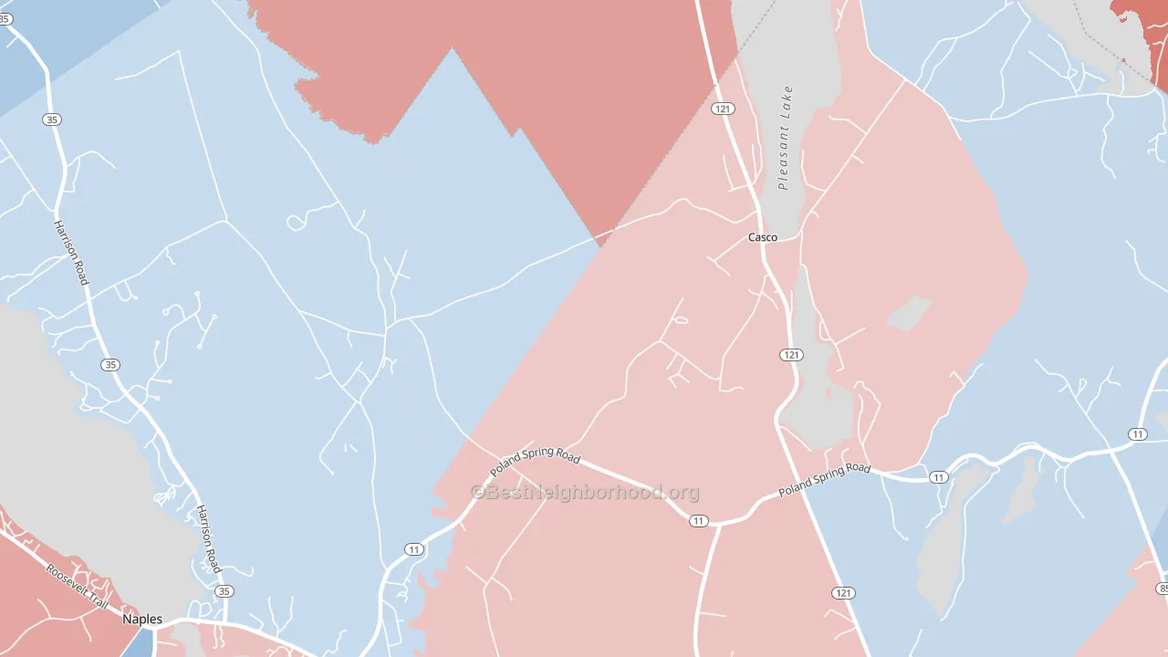Pike Corner, ME block-group political-lean map