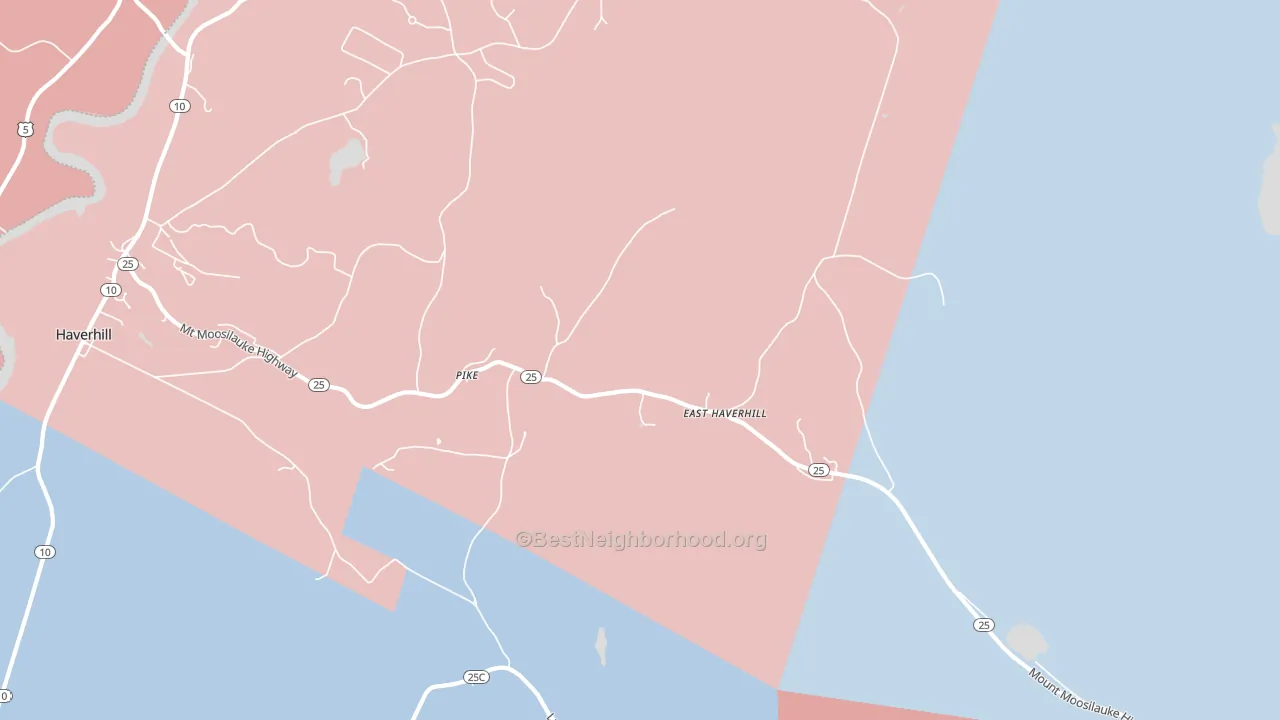 Pike, NH block-group political-lean map
