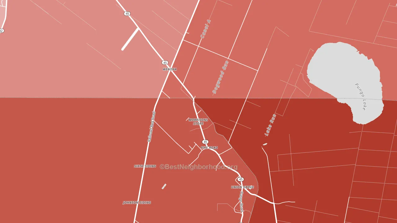 Pike Road, NC block-group political-lean map