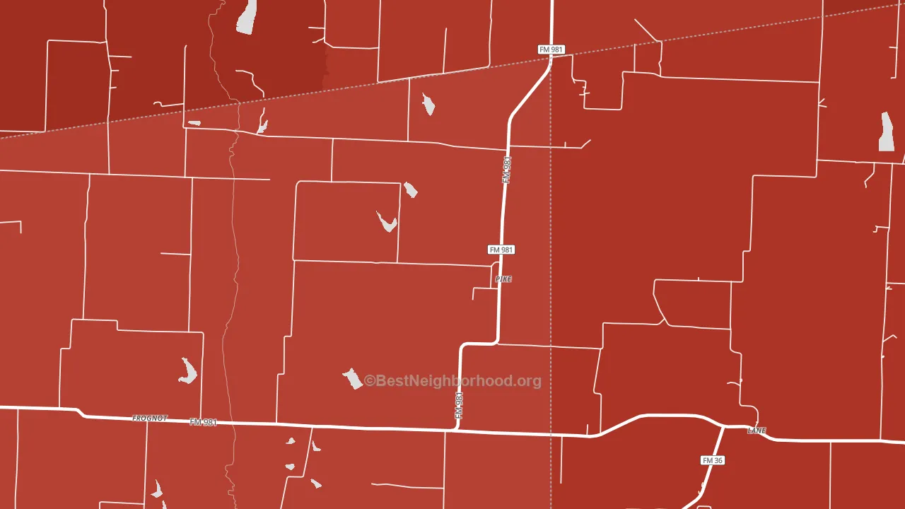 Pike, TX block-group political-lean map