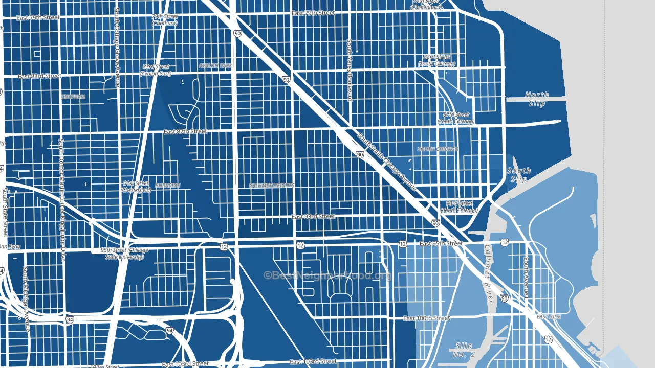 Pill Hill, Chicago, IL block-group political-lean map