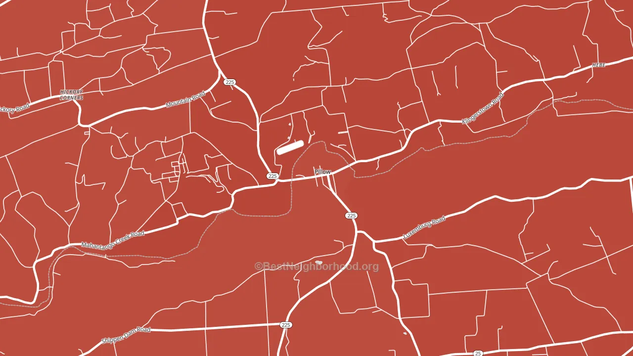 Pillow, PA block-group political-lean map