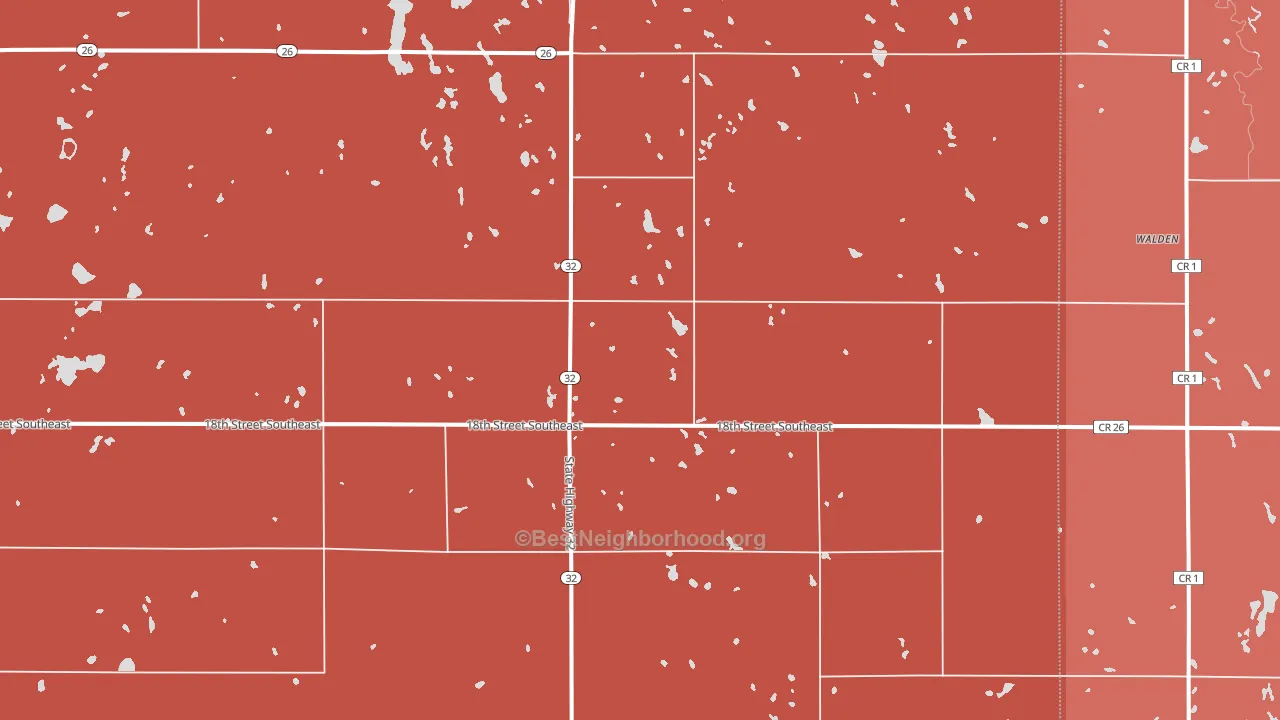 Pillsbury, ND block-group political-lean map