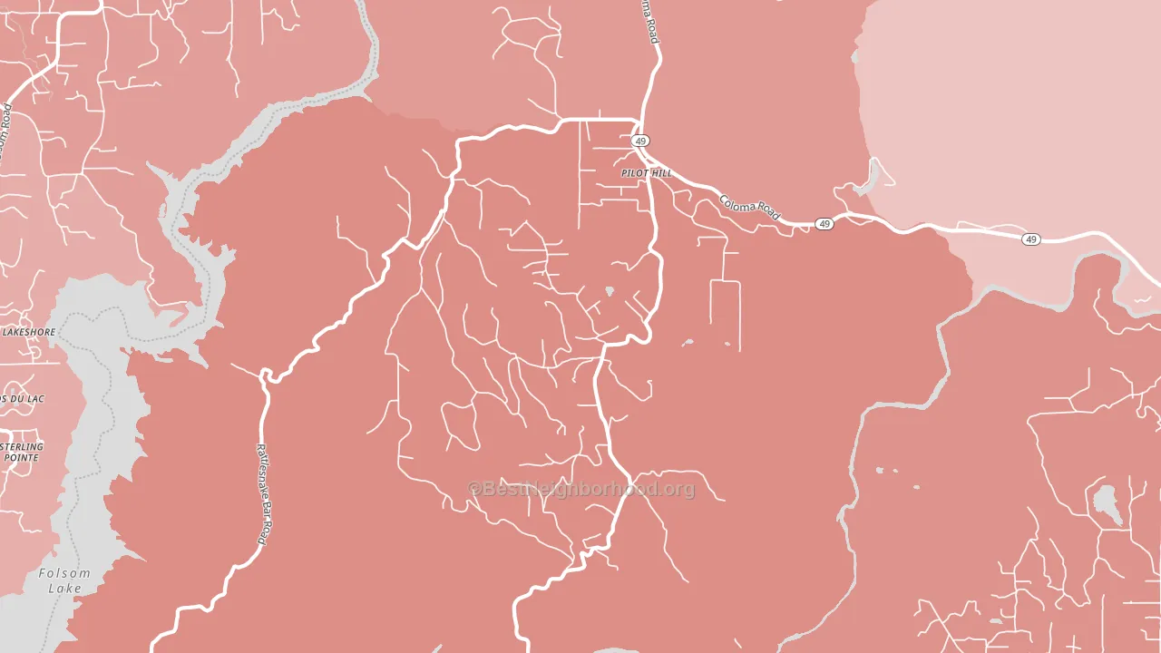 Pilot Hill, CA block-group political-lean map