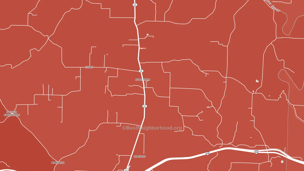 Pilot Knob, IN block-group political-lean map