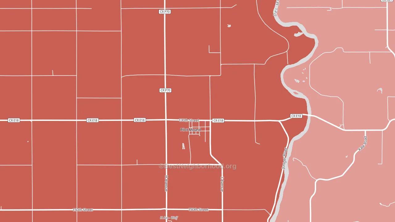 Pilot Mound, IA block-group political-lean map