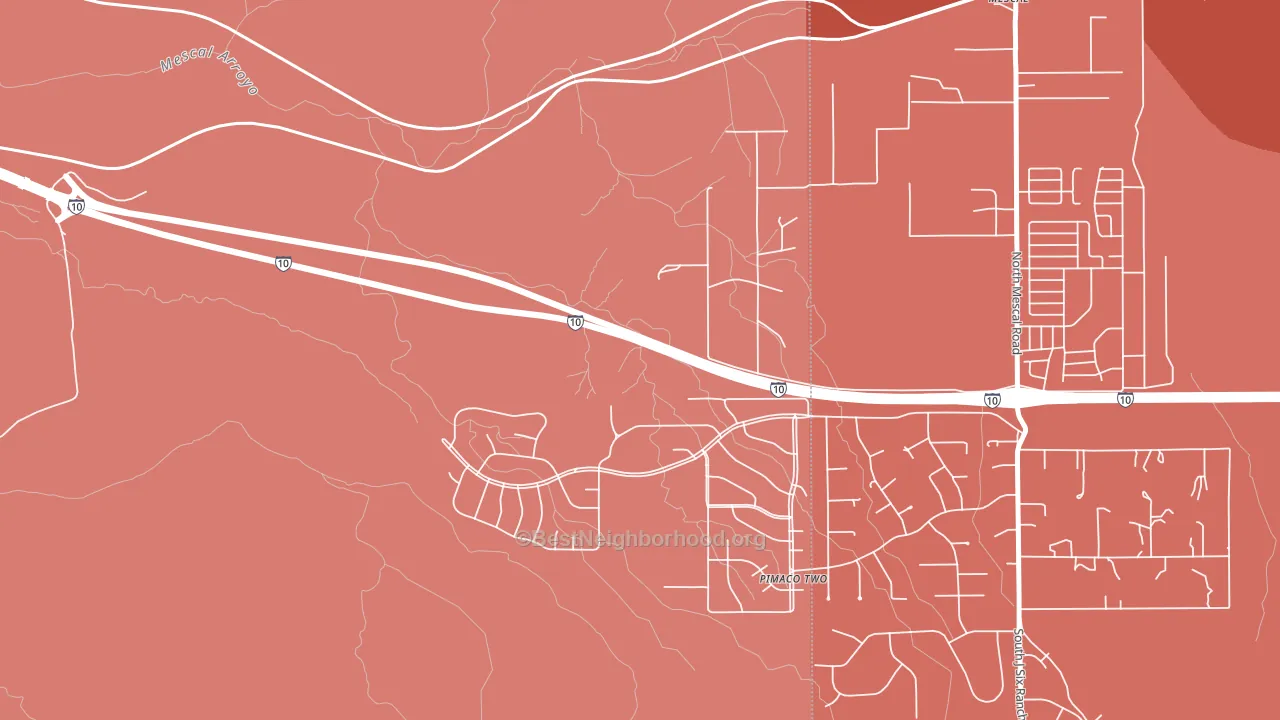 Pimaco Two, AZ block-group political-lean map