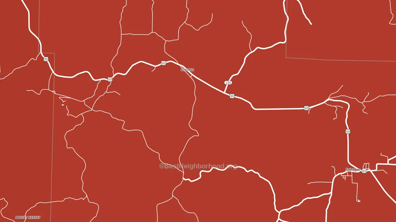Pindall, AR block-group political-lean map