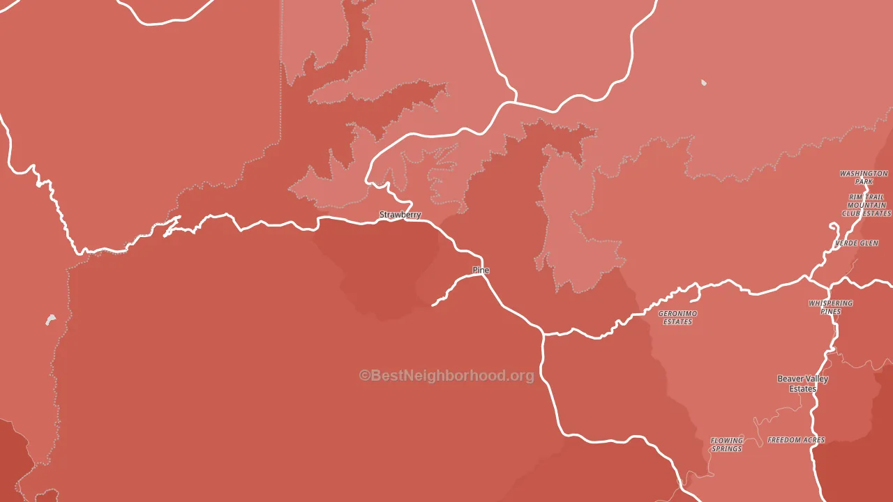 Pine, AZ block-group political-lean map