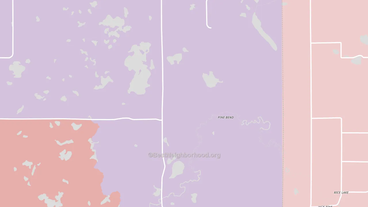 Pine Bend, MN block-group political-lean map