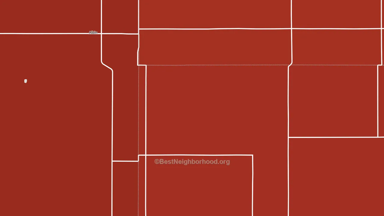 Pine Bluffs, NE block-group political-lean map