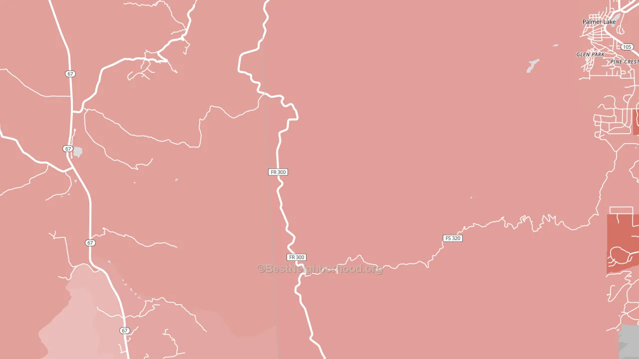 Pine Crest, CO block-group political-lean map