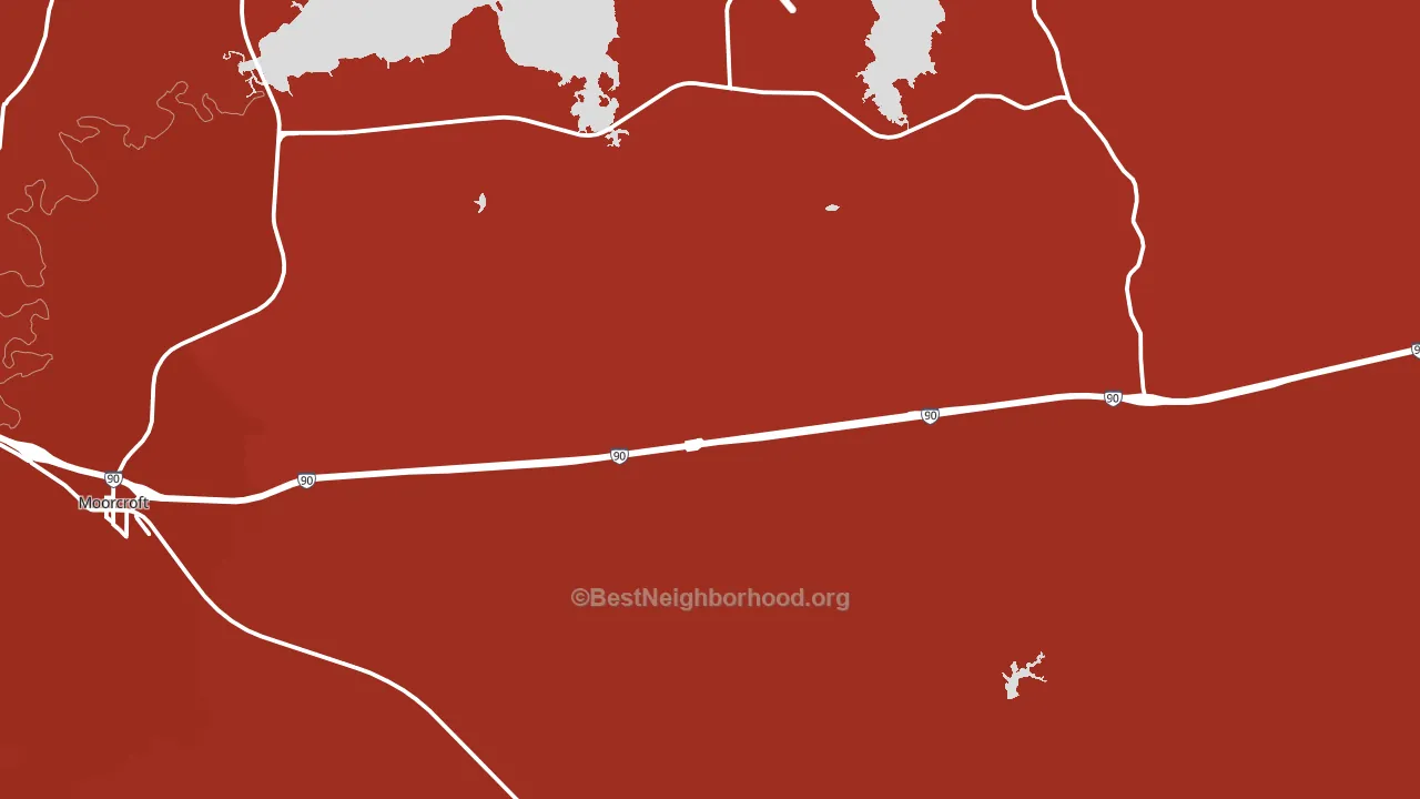 Pine Haven, WY block-group political-lean map