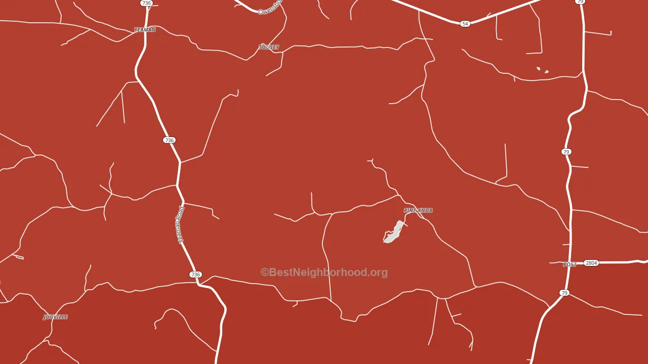 Pine Knob, KY block-group political-lean map