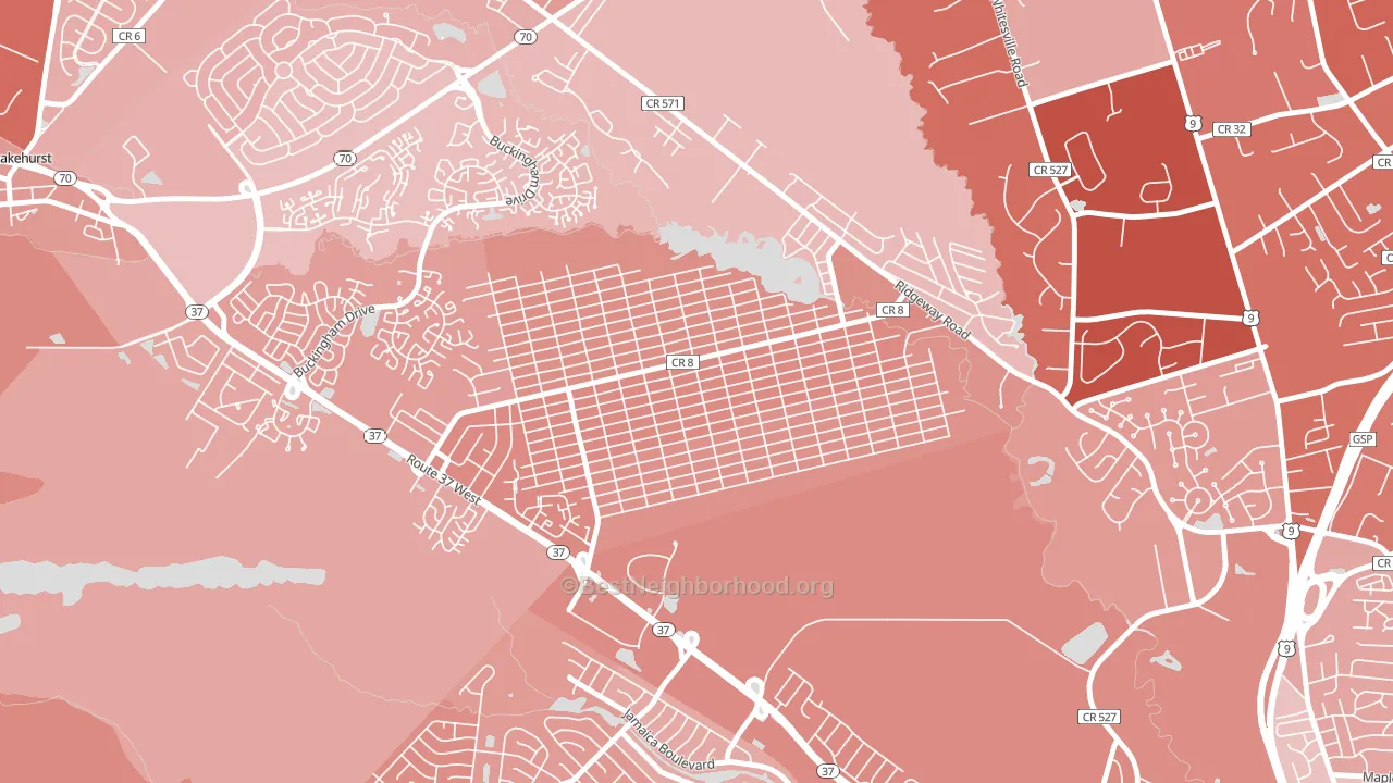 Pine Lake Park, NJ block-group political-lean map