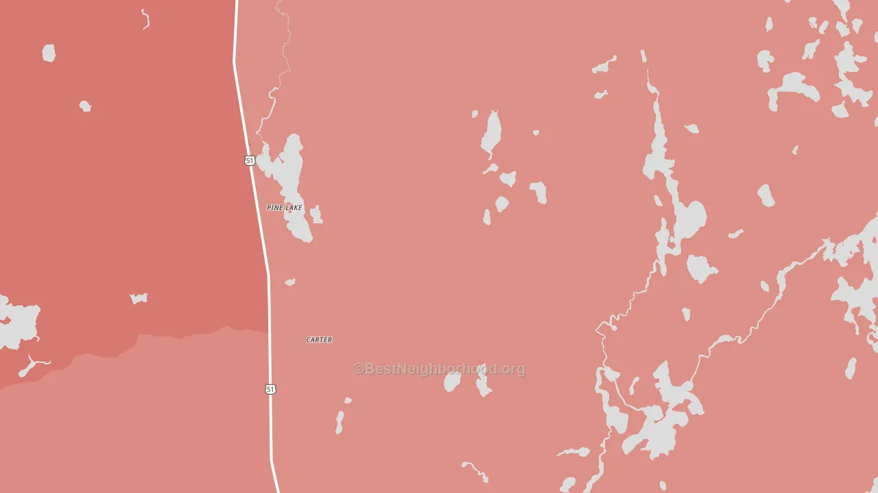 Pine Lake, WI block-group political-lean map