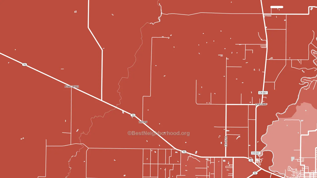 Pine Level, FL block-group political-lean map
