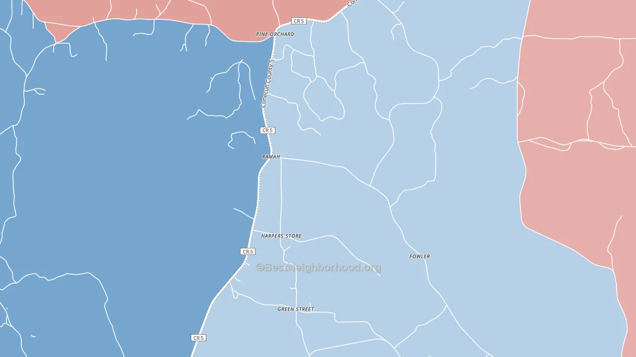 Pine Orchard, AL block-group political-lean map