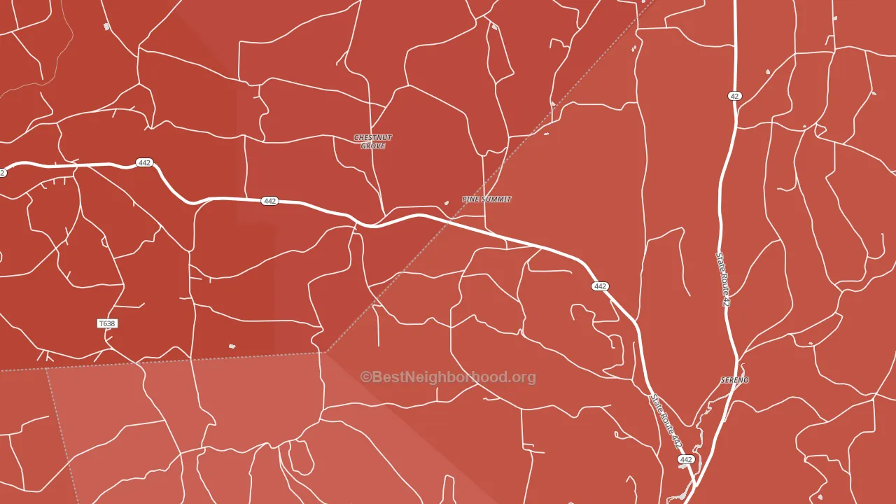 Pine Summit, PA block-group political-lean map