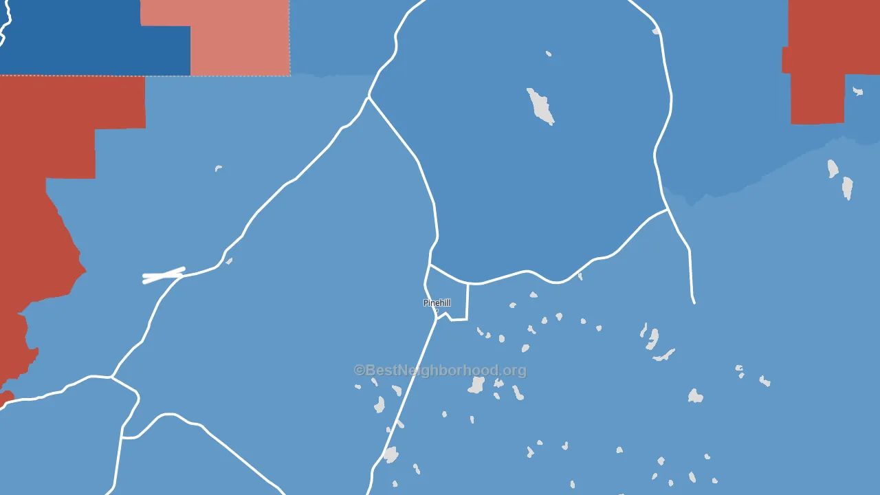 Pinehill, NM block-group political-lean map