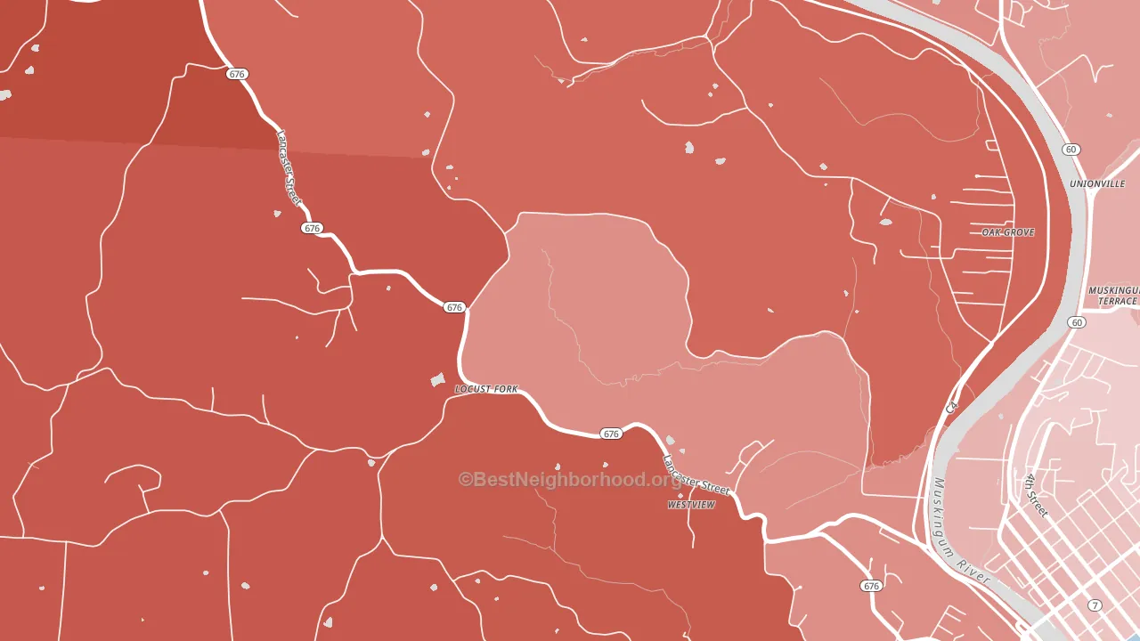 Pinehurst, OH block-group political-lean map