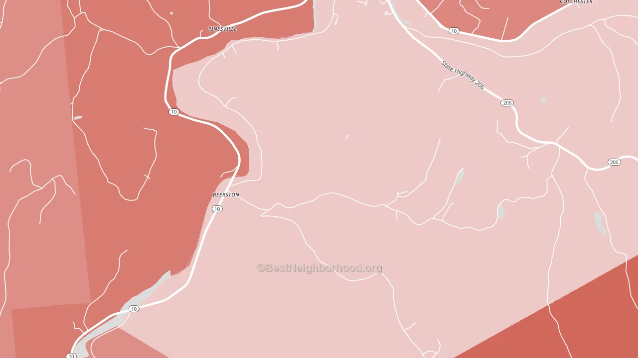 Pinesville, NY block-group political-lean map