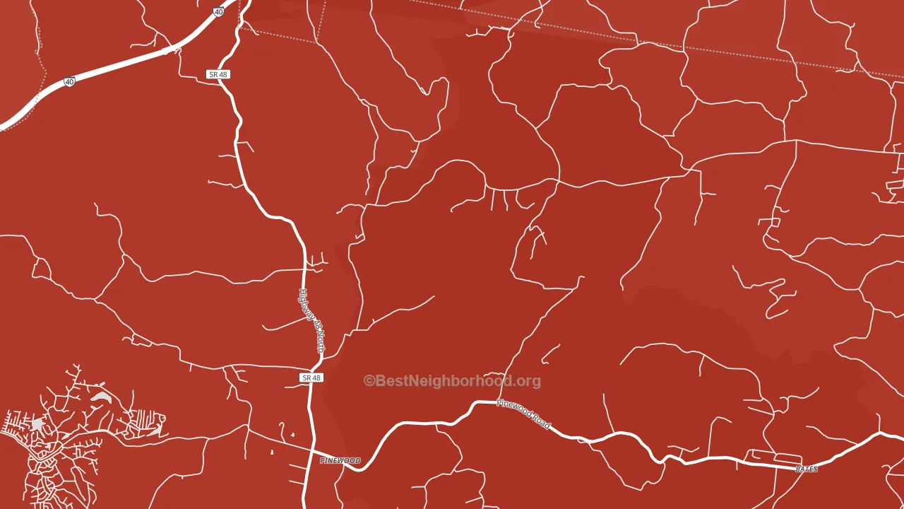 Pinewood, TN block-group political-lean map