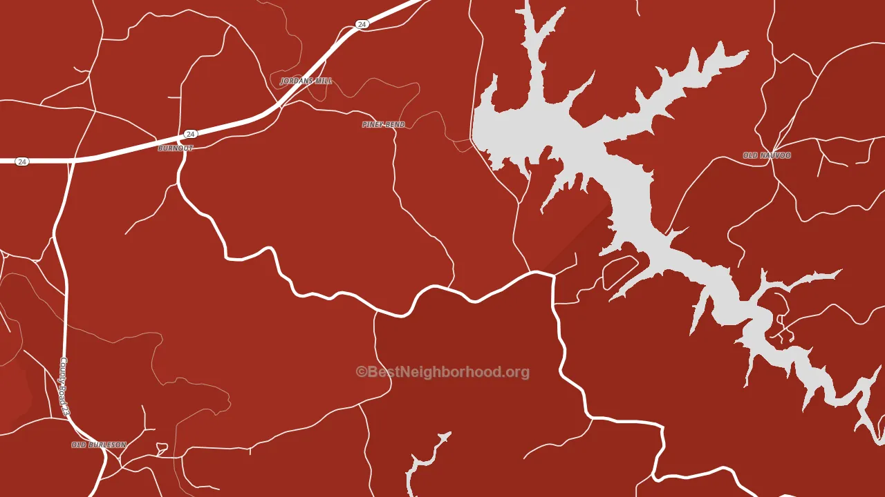 Piney Bend, AL block-group political-lean map