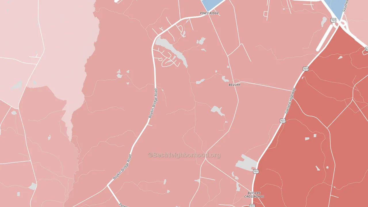 Piney Ridge, NC block-group political-lean map