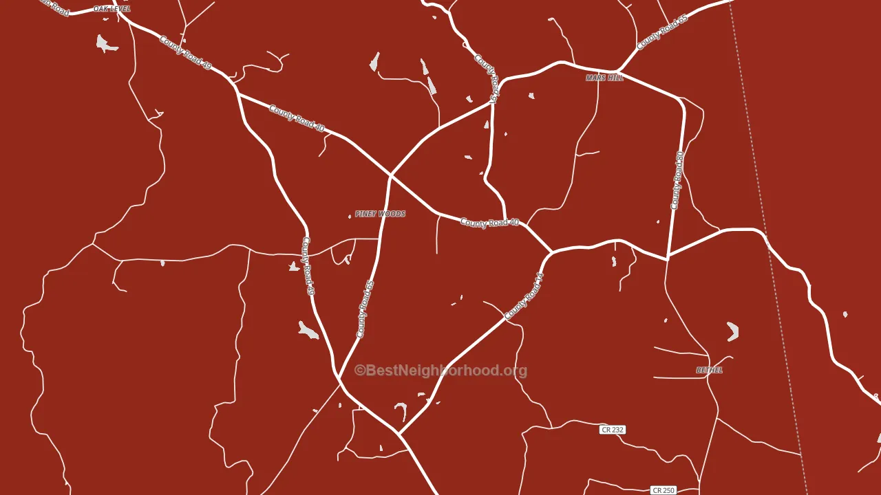 Piney Woods, AL block-group political-lean map