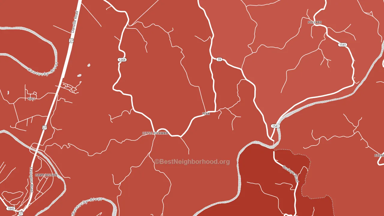 Pink, KY block-group political-lean map