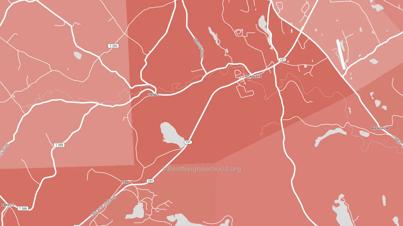 Pink, PA block-group political-lean map